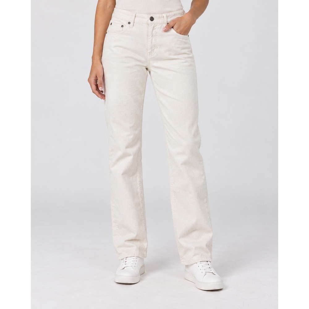 Lauren Ralph Lauren Straight Corduroy Pants Womens 6 Cream Mid Rise Cotton NWT